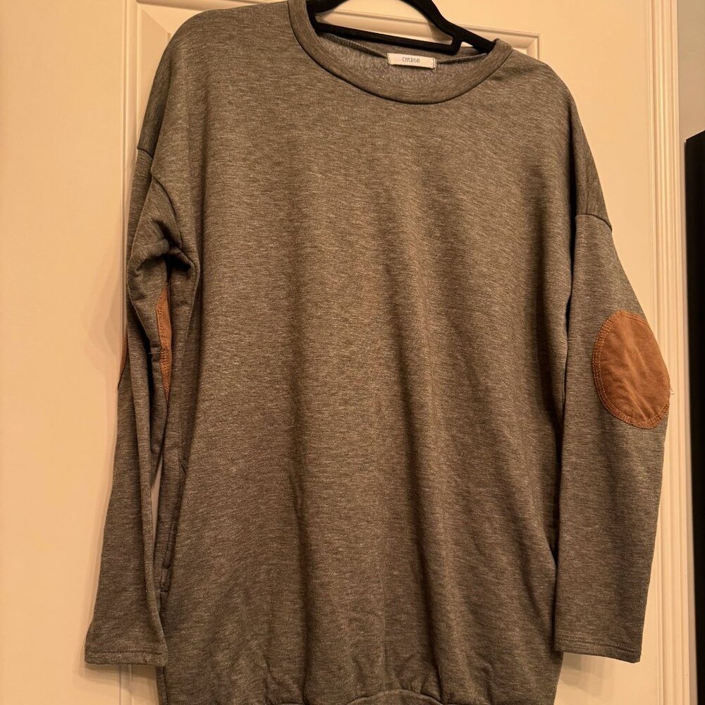 Oversized Sweater / Sweater Dress - Small - Green & Brown - Like New!